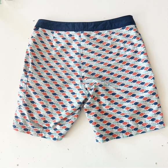 J. Crew Vintage Swim Shorts / Trunks in Fish Print - Picture 8 of 16